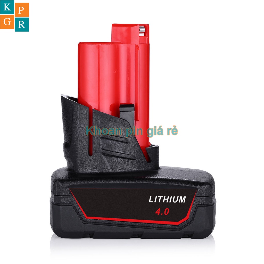 KPGR Vỏ pin Milwaukee 12V Li-ion 3.7V nhận sạc zin