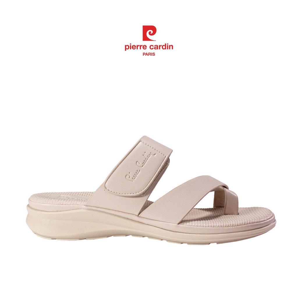 [Voucher 15%] Dép nữ da cao cấp, đế cao 2cm, thiết kế mang êm chân, chống trượt Pierre Cardin - PCWFWSH 226