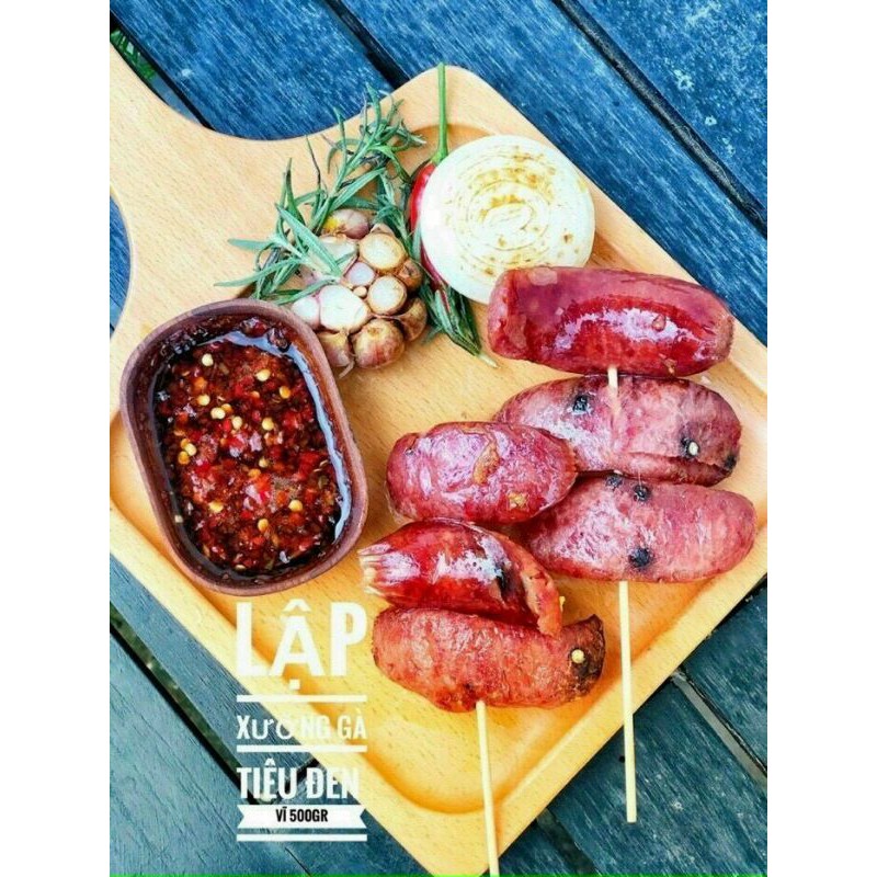 1kg Lạp Xưởng Gà Tiêu Đen, Loại Thượng Hạng [FREE SHIP] TỪ ĐƠN 50K, [Loại Đặc Biệt] Hàng ngon nhà làm