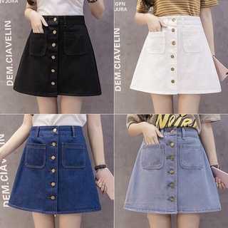 Chân váy denim chữ A thời trang nữ xinh xắn