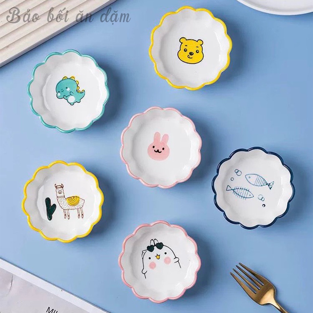 Bát sứ ăn dặm hình lượn sóng dễ thương cho bé ăn dặm