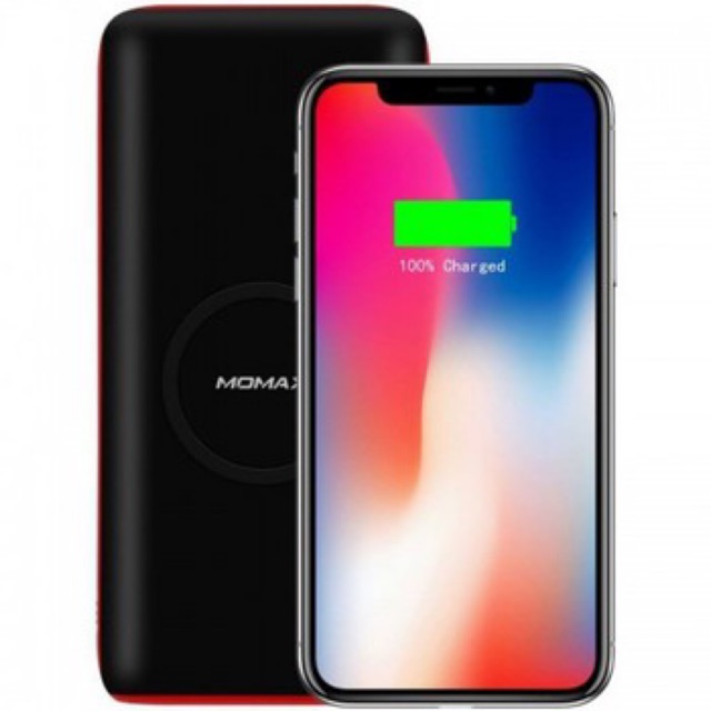 Sạc không dây kiêm pin dự phòng 10000 mAh Momax IP81W cho Iphone 8, iphone X, Note 8