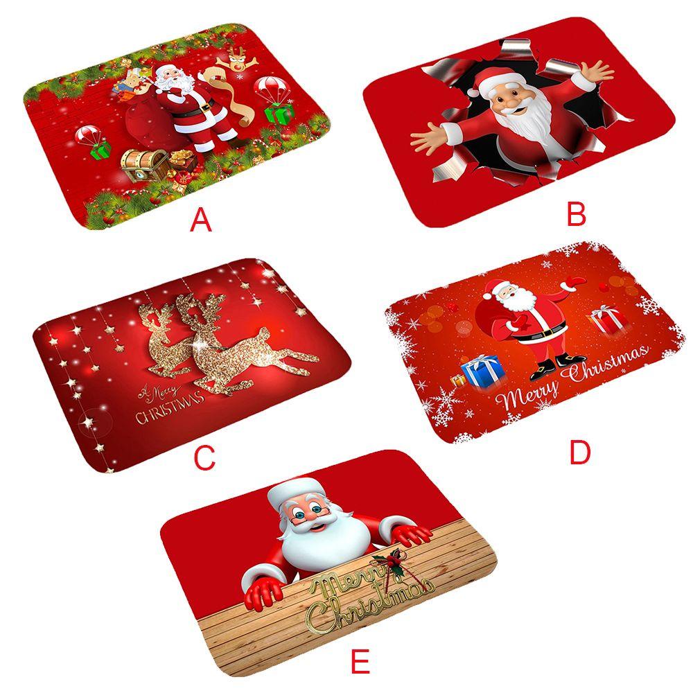 Thảm Chùi Chân Chống Trượt Hình Ông Già Noel Trang Trí Nhà Cửa Dịp Giáng Sinh Năm Mới