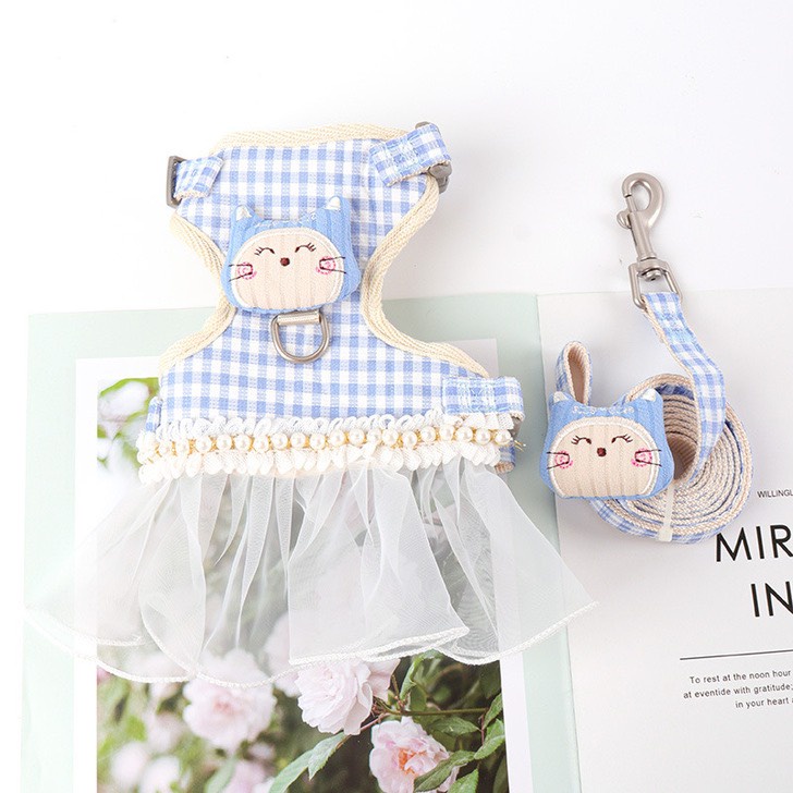 dây dắt yếm dắt chó mèo thú cưng đi dạo