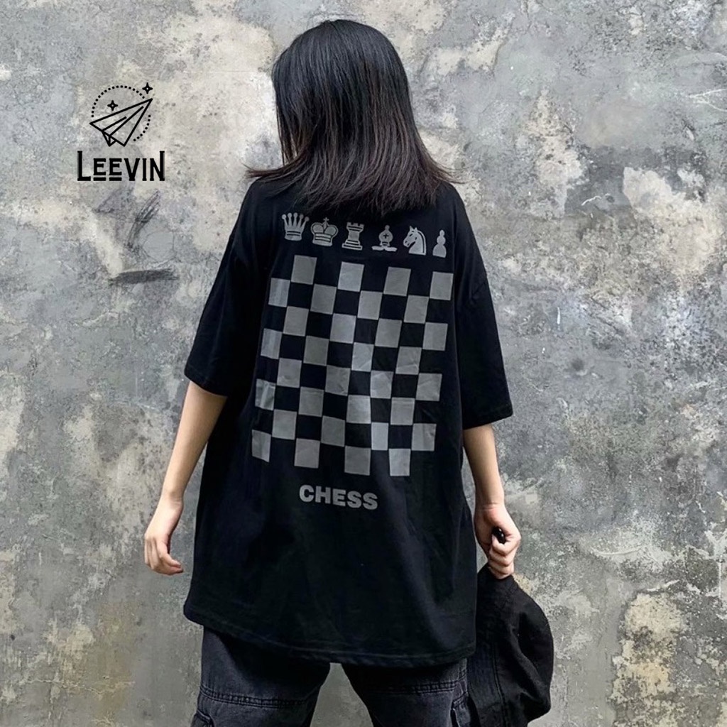 Áo Thun Nam Nữ CHESS Bàn Cờ Vua Unisex - Kiểu áo phông nữ nam form rộng tay lỡ Ulzzang - Leevin Store | BigBuy360 - bigbuy360.vn