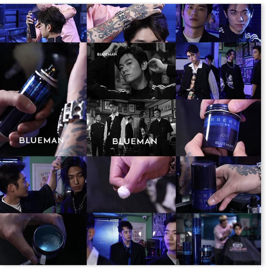 Sáp vuốt tóc nam tạo kiểu cứng BLUEMAN Hair Styling Wax 90ml