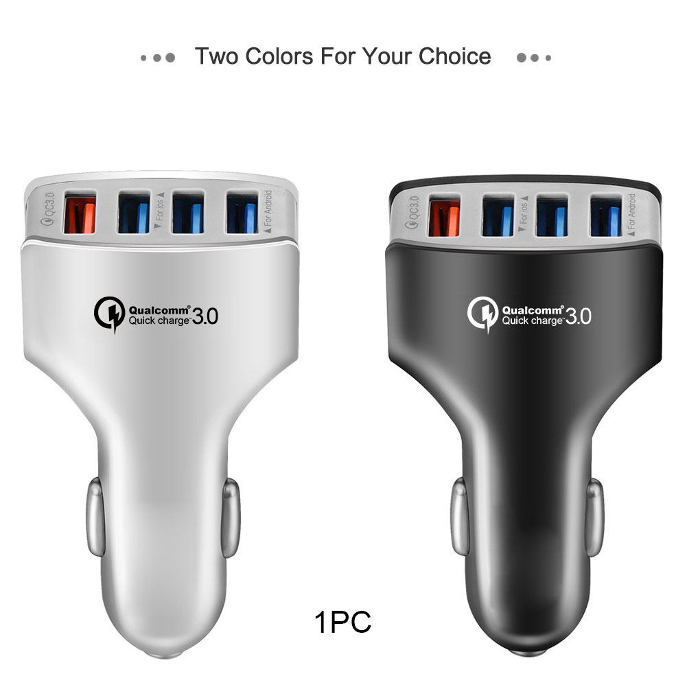 Bộ Sạc Nhanh 12-24V 7A 4 Cổng USB Có Đèn LED Báo Hiệu Cho Xe Hơi