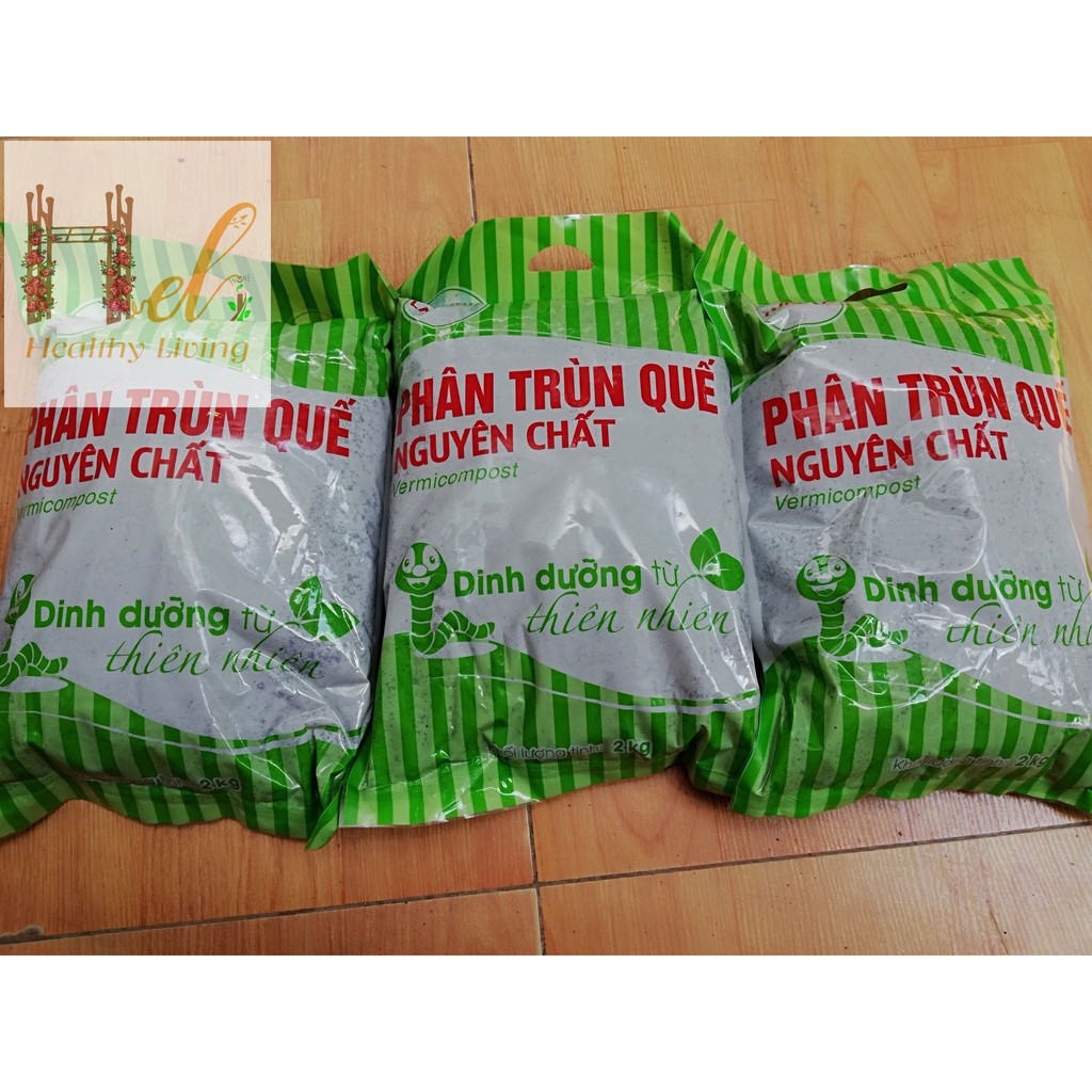 Phân Trùn Quế Nguyên Chất Lavamix 2Kg Phân Hữu Cơ Bón Rau và Cây Cảnh, Trộn Giá Thể Đất Sạch Xơ DừaTrồng Cây