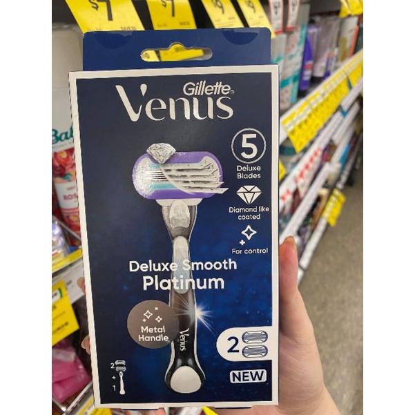 Dao cạo Gillette Venus Platium 5 lưỡi dao(1 tay cầm+2 hộp lưỡi)