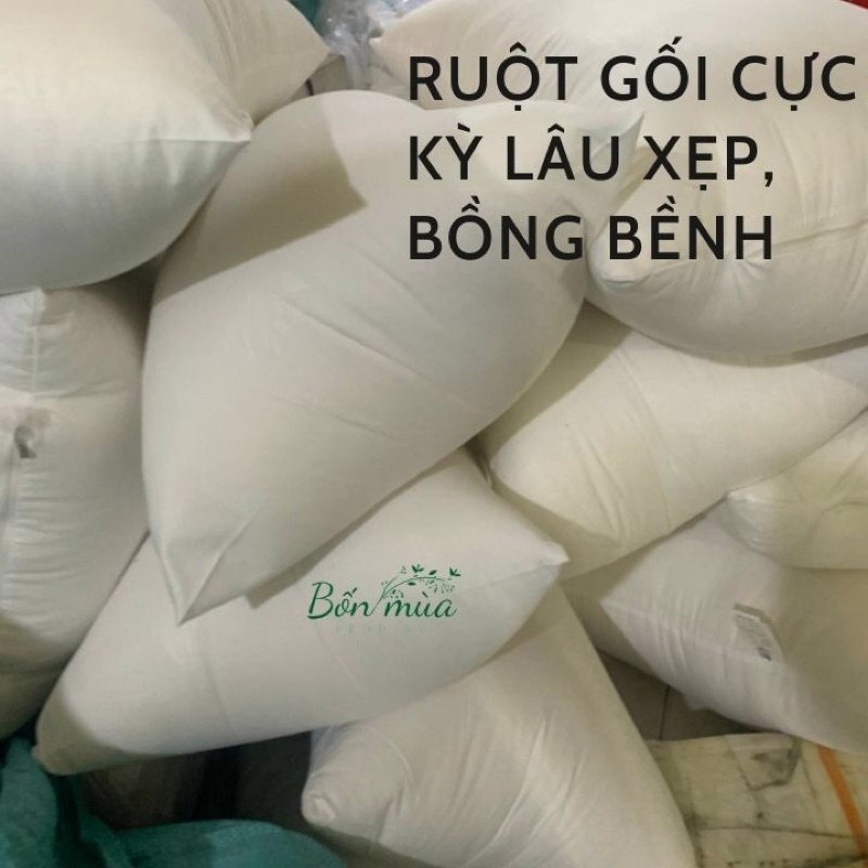 Đôi Ruột Gối Nằm Bambiloo [Lâu Xẹp], Ruột Gối Ép Hơi Bông Polyester Nguyên Sinh Cao Cấp, Kích Thước 45x65cm Hoặc 50x70cm