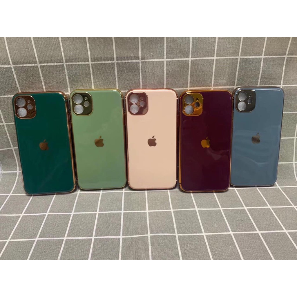 Ốp lưng iphone Logo Táo Viền Mạ Vàng 6/6plus/6s/6s plus/6/7/7plus/8/8plus/x/xs/xs max/11/11 pro/11 promax/12/pro/max | BigBuy360 - bigbuy360.vn