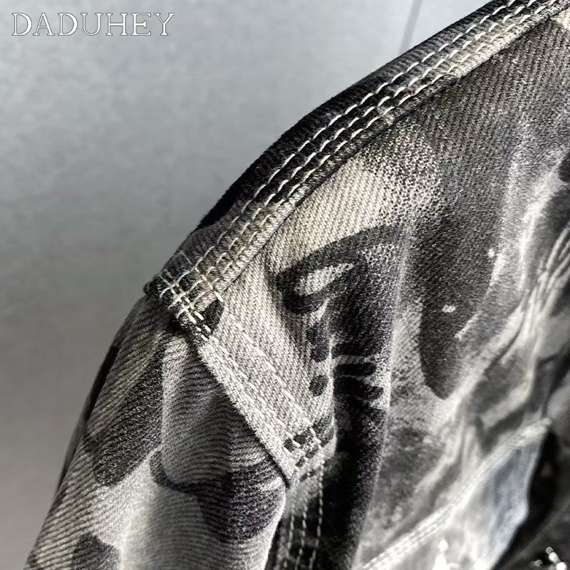 DaDuHey Autumn Fashion Brand Loose Shirt Jacket Ins Men's Trendy Fashion Joker Handsome Casual Denim Jacket