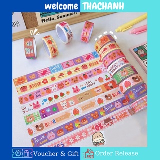 Băng dính washi tape họa tiết dễ thương 3met - Part 2