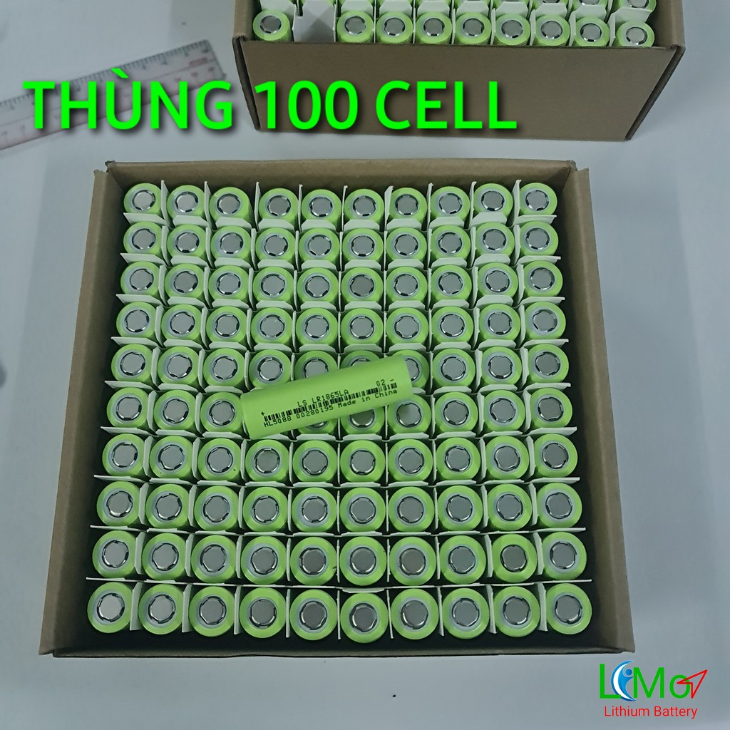 Thùng 100 cell Pin Lishen xanh 2000mAH Xả cao 20A. Pin sạc Lithium ion 18650 - LIMO