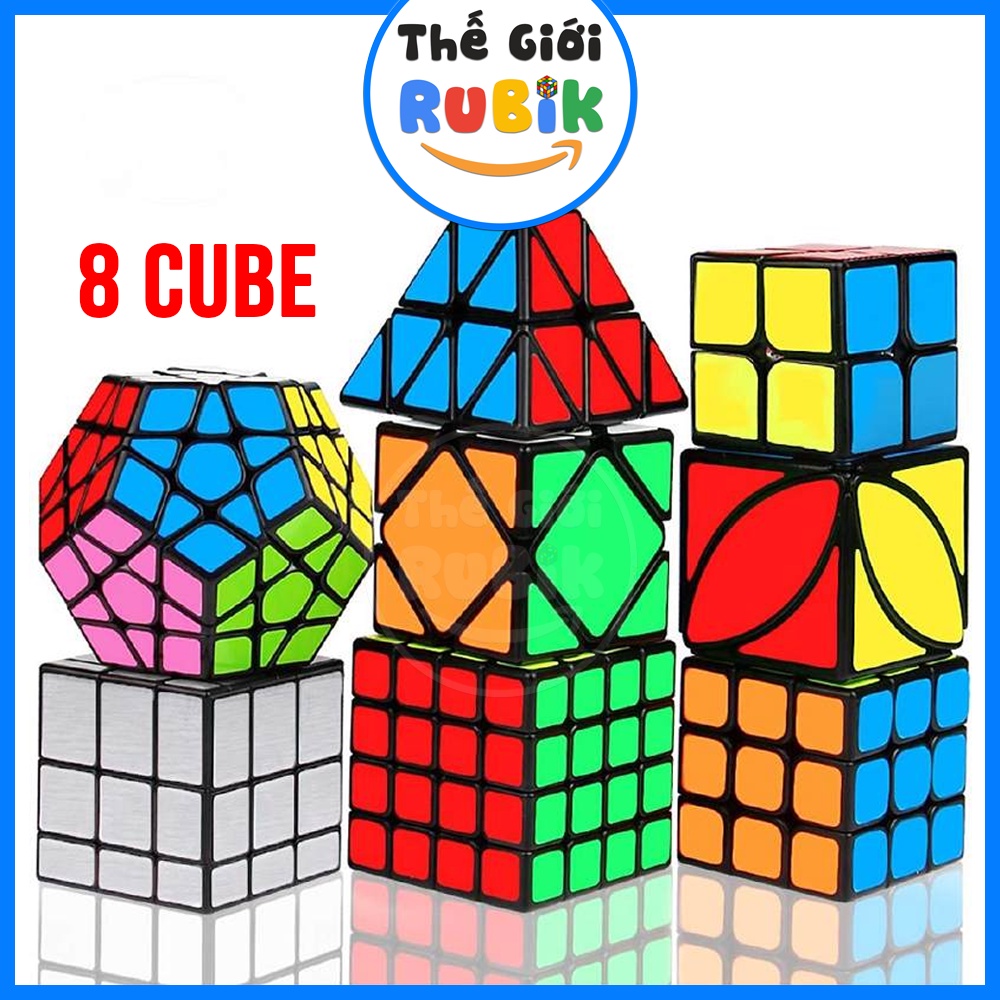 Rubik VIỀN ĐEN 3x3 2x2 4x4 5x5 Tam Giác 12 Mặt Ivy Gương Biến Thể Cùng Phụ Kiện Đồ Chơi Trí Tuệ Cho Bé. Rubic 2345 Tầng