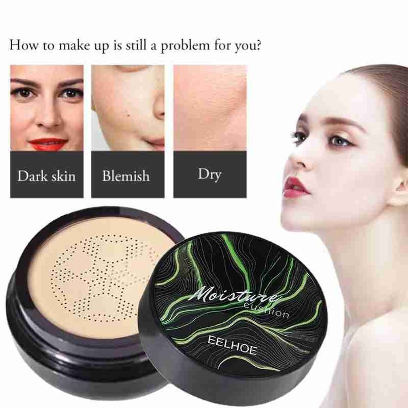 Kem Nền BB Dạng Air Cushion Dưỡng Ẩm Che Khuyết Điểm Làm Trắng Da Lâu Trôi Kèm Mút Trang Điểm Đầu Nấm