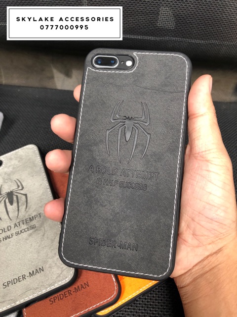 Ốp iPhone Spider Man da Pu các loại iPhone