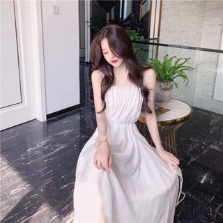 (Có Sẵn) ☁️ MAXI TRẮNG XẾP LY NGỰC ☁️ (có ảnh thật)