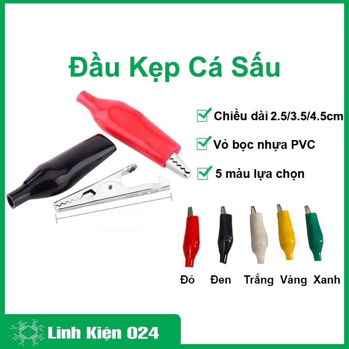 Kẹp Cá Sấu To Nhỏ Đủ Loại Kích Thước 2.5Cm - 3.5Cm - 4.5Cm Tùy Chọn Nhiều Màu