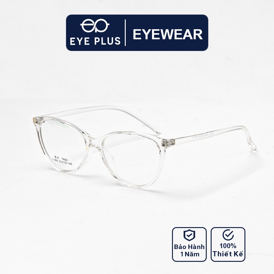 Gọng kính mắt nam nữ thời trang EYE PLUS nhựa dẻo dáng mắt mèo tròn N240-060