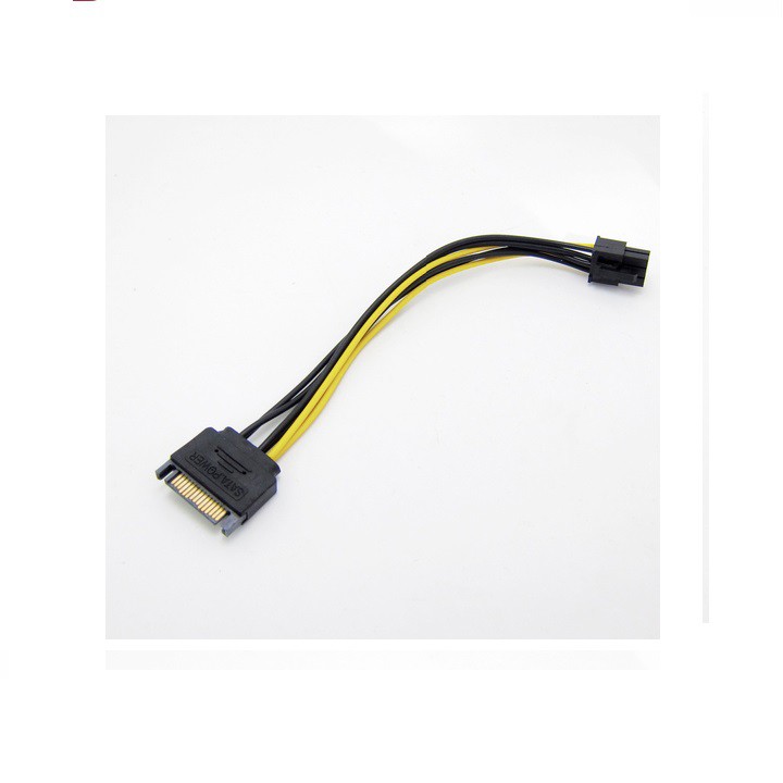 Cáp đổi nguồn SATA sang molex 6pin