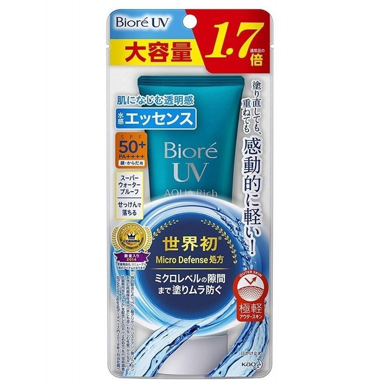 [Hàng Nhật Nội Địa] Kem Chống Nắng Biore BIG 1.7 UV Aqua Rich Watery Essence/Gel SPF 50+/ PA++++ 85g/ 155m