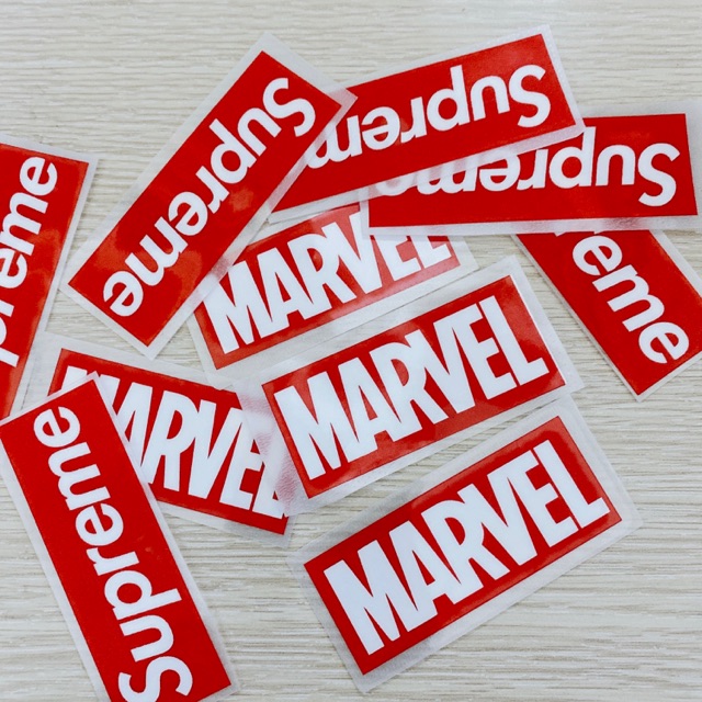 Decal Logo Sticker Patch in áo ủi trực tiếp lên vải hình Mavel Supre