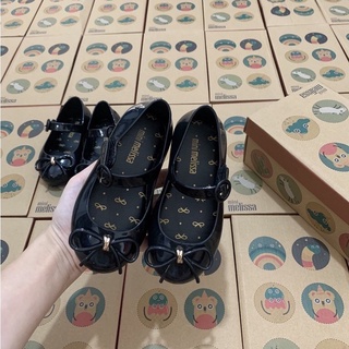 [ Xuất chuẩn] Giày nhựa thơm nơ đen Melissa
