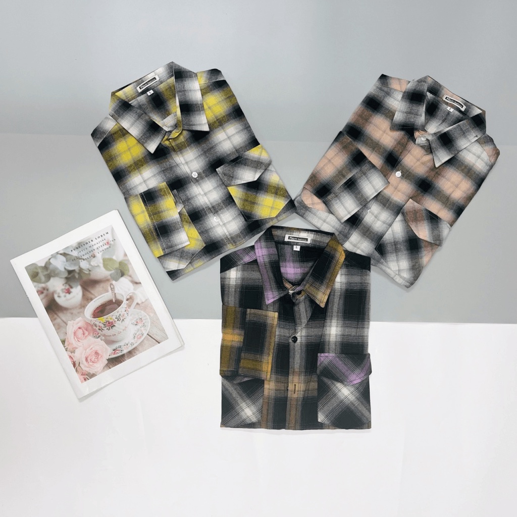 (Free Ship) MẪU HOT Áo Sơ Mi Caro Nam Nắp Túi Tay Dài Trơn Vải Cotton Dày Dặn Hàng XỊn Y HÌnh Shop Tự CHụp HK HHp Fashio