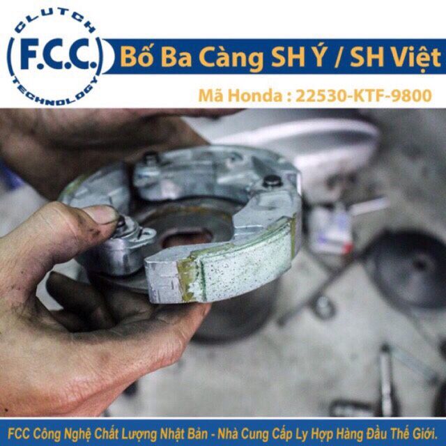 Bộ nồi sau SH chính hãng FCC/bộ côn sau Honda SH nhập