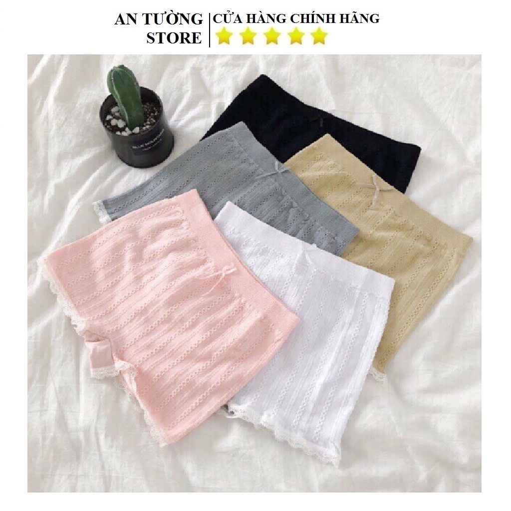 Quần Mặc Váy Cotton Có Túi Zip