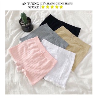Quần mặc váy cotton có túi zip