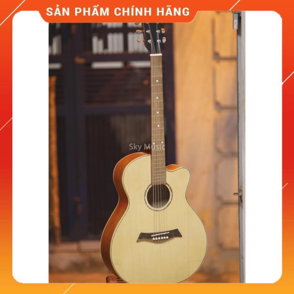 [Hàng chuẩn loại 1] Guitar Khuyết SK99D Dáng A Khuyết Có Ty Chỉnh Cần Âm Cực Hay Dành Cho Người Mới Tập