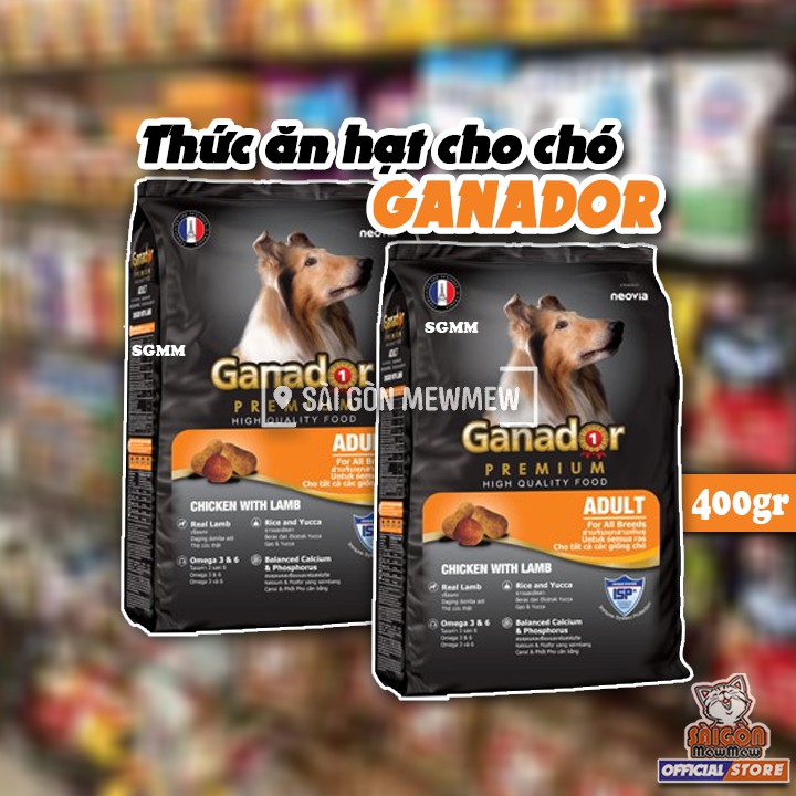 Thức ăn cho chó trưởng thành Ganador CAM vị cừu & gạo gói 400g