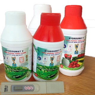 COMBO 2 DINH DƯỠNG THỦY CANH TRỒNG RAU LÁ VÀ QUẢ + BÚT ĐO TDS
