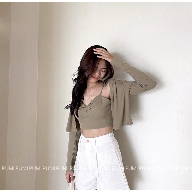 Set Áo Xoắn Ngực Đủ Màu