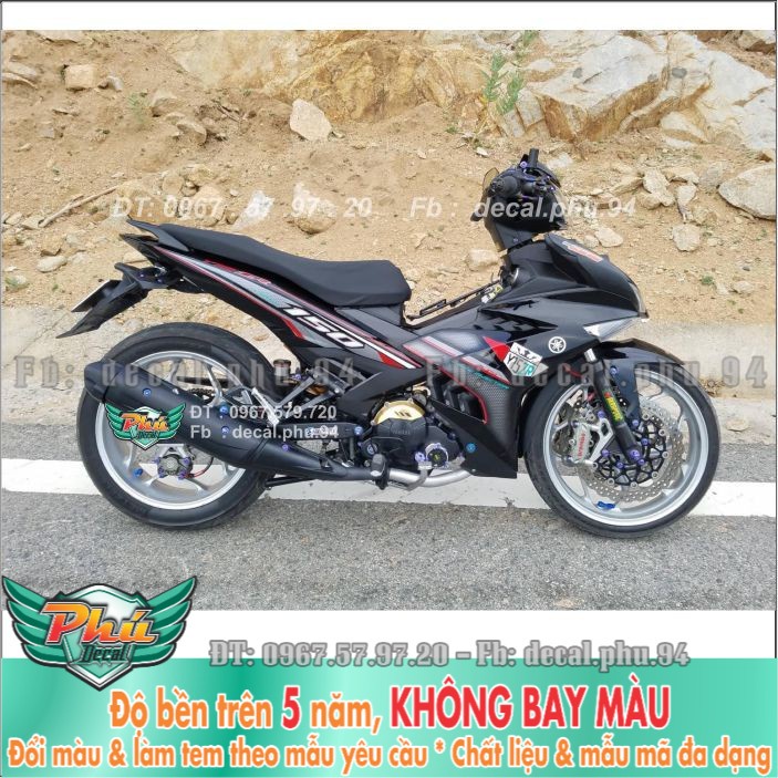 Tem rời Exciter 150 Y15zr Đỏ đen (H) -1