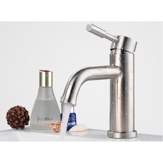 Vòi lavabo nóng lạnh chất liệu inox 304- LVB NL-C17 Tặng 2 dây cấp nóng lạnh
