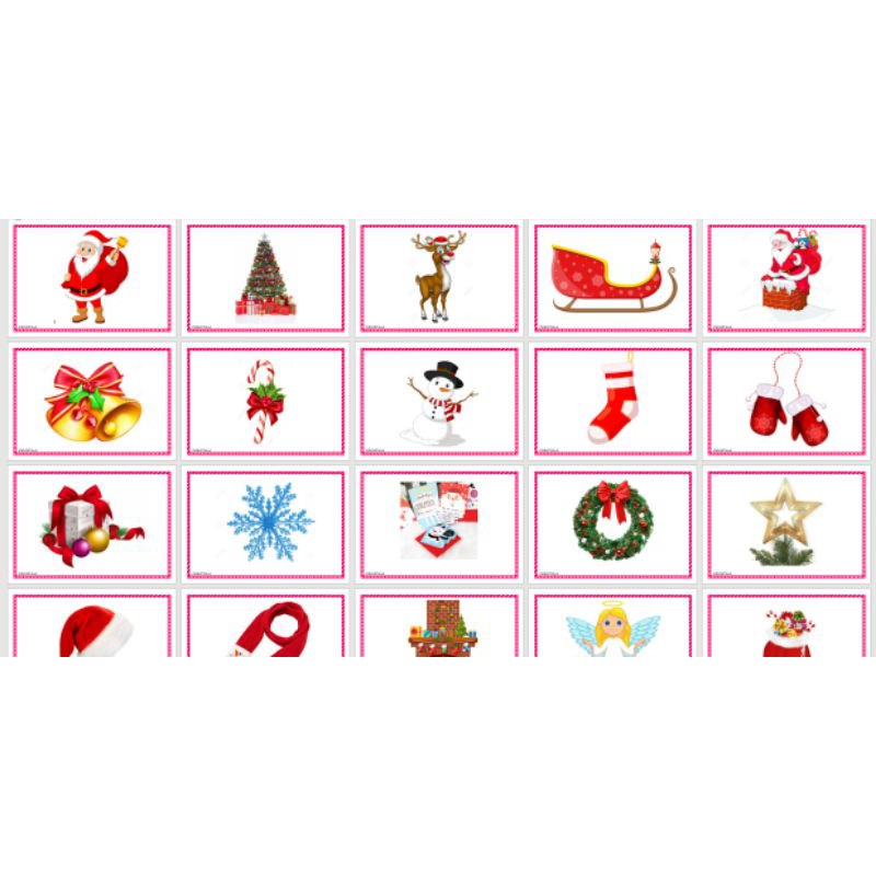 20FLASHCARD GIÁNG SINH - CHRISTMAS