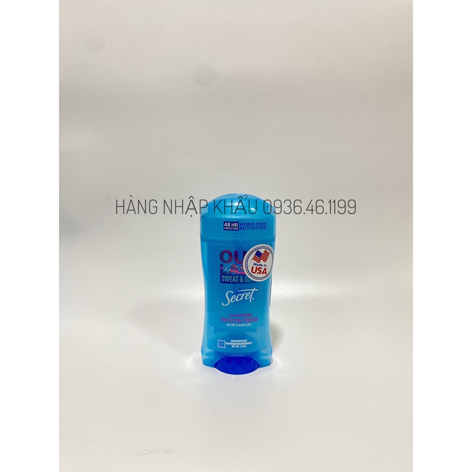 [Auth]Gel Lăn Nách Khử Mùi siêu thơm Secret 48h USA(mỹ) Invisible Solid  73gam