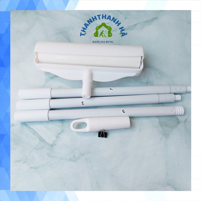 Cây Lăn Bụi Cán Dài Làm Sạch Quần Áo, Sàn Nhà, Ga Giường, Lông Chó Mèo - Độ Dài Tùy Chỉnh - Lõi Lăn 24cm