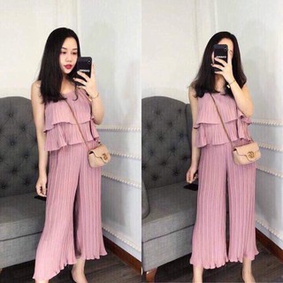 [SALE] Đồ Bộ Voan Dập Li Xinh Xắn, Thoải Mái (2 màu)