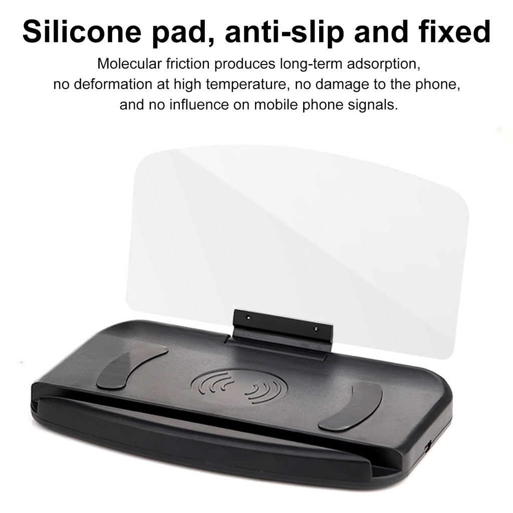 Máy Chiếu Định Vị GPS Kiêm Kính Chắn Gió Xe Hơi Thông Dụng Kèm Sạc Không Dây