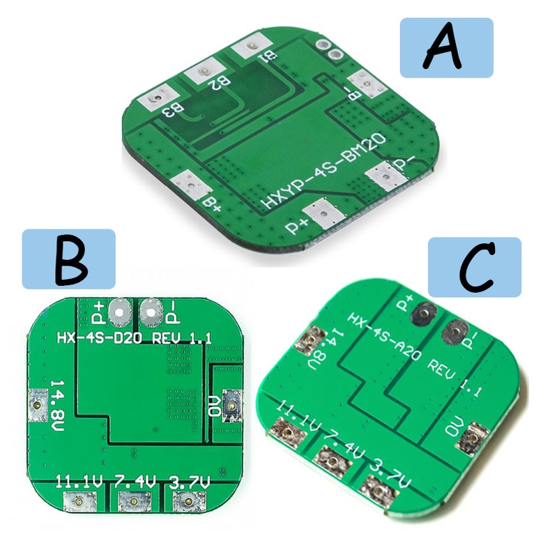 Bảng Mạch Bảo Vệ 4S 14.8V / 16.8V 20A bms pcm Pcms Cho Lico2 Limn2O4 18650