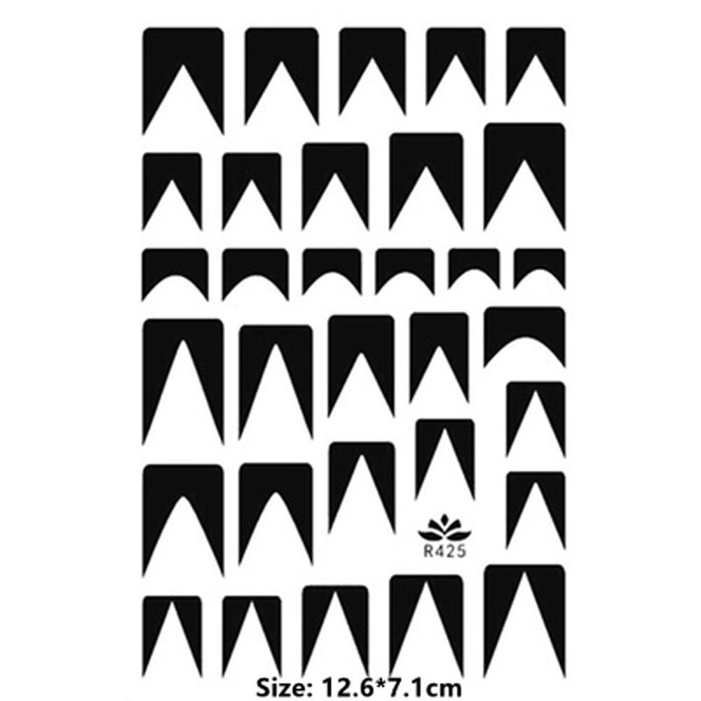 Miếng Dán Trang Trí Móng Tay Hình Bán Nguyệt Chống Thấm Nước