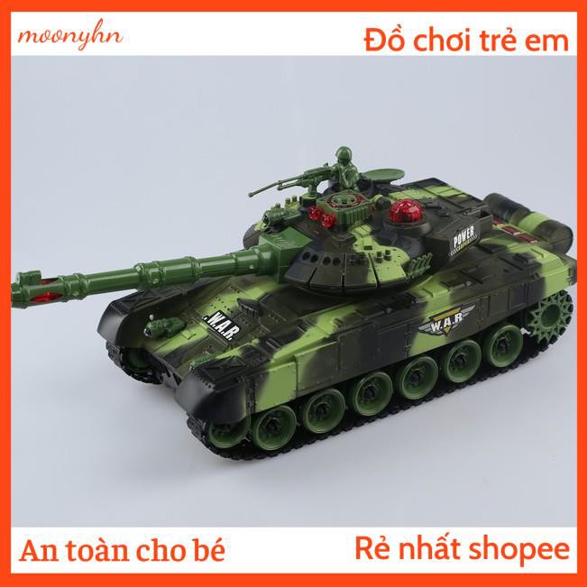 [VIDEO] XE TĂNG CHIẾN ĐẤU ĐIỀU KHIỂN TỪ XA 360 ĐỘ WAR TANK GIẬT BẮN NHƯ THẬT CÓ ÂM THANH,ĐÈN VÀ SẠC (DÀI 30CM RỘNG 20CM)