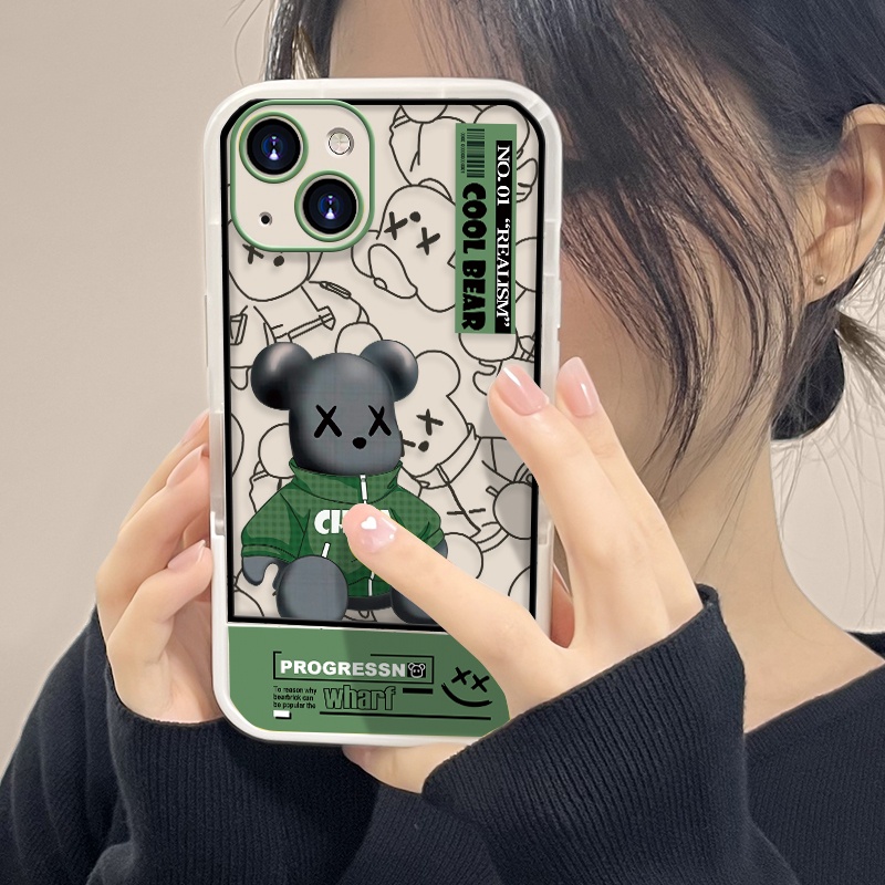 Ốp Điện Thoại Silicon TPU Mềm Chống Sốc In Hình Gấu Dễ Thương Cho IPhone 11 12 13 Pro MAX XR X XS MAX 6 7 6s 8 Plus