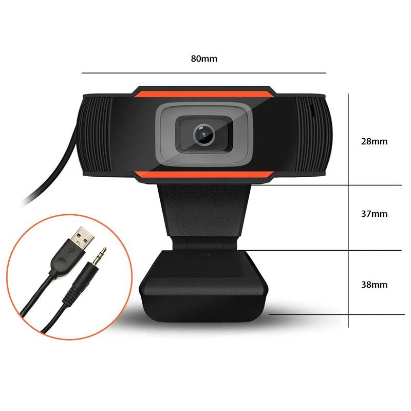 Webcam 720P kẹp màn hình có Mic Full HD 1080P - Hàng Chính Hãng