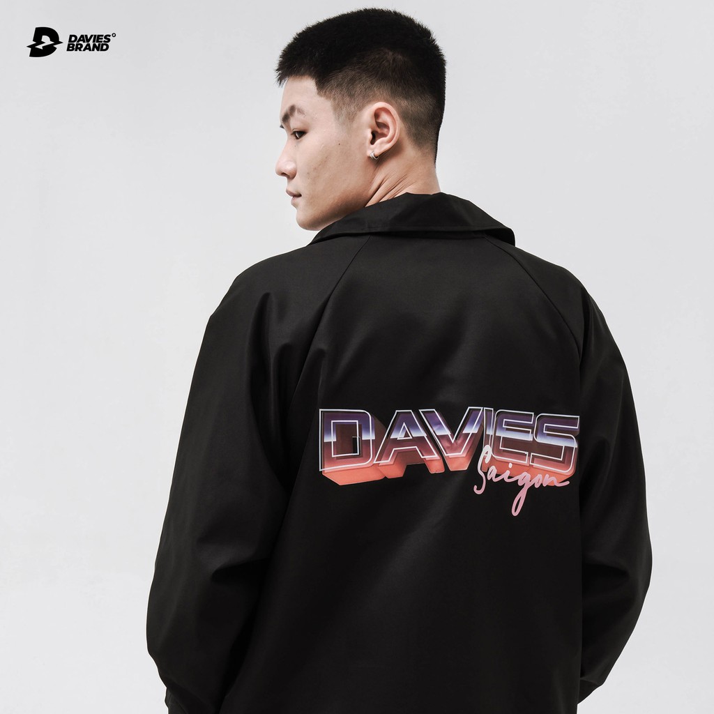 Áo khoác dù nam form rộng màu đen local brand Davies Saigon Jacket