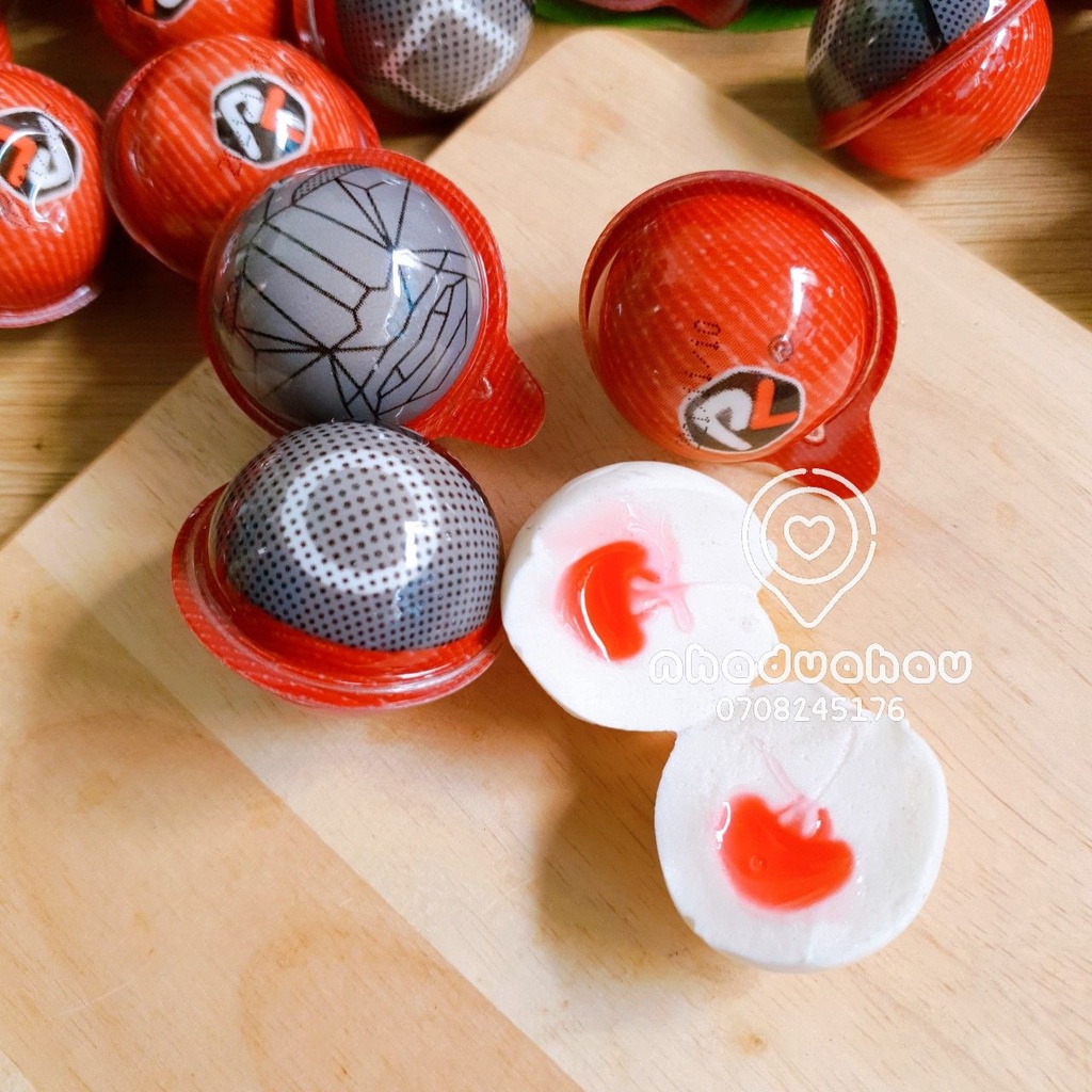 Combo 3 viên kẹo dẻo có nhân syrup trái cây hình Squid Game